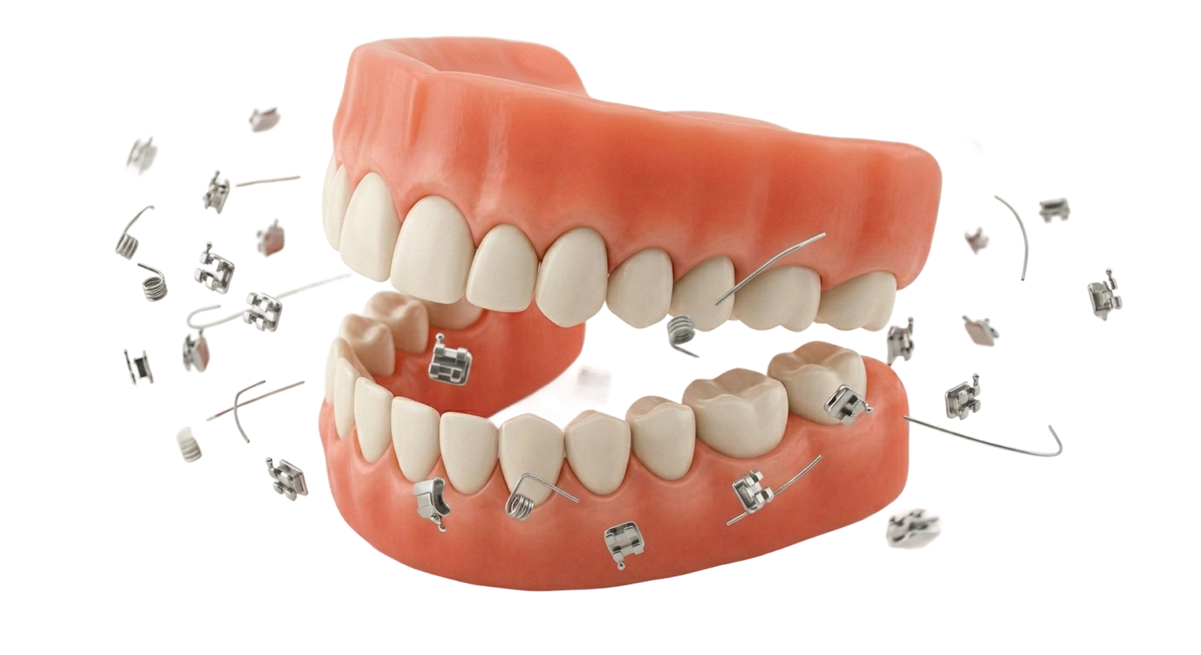 Teeth with braces